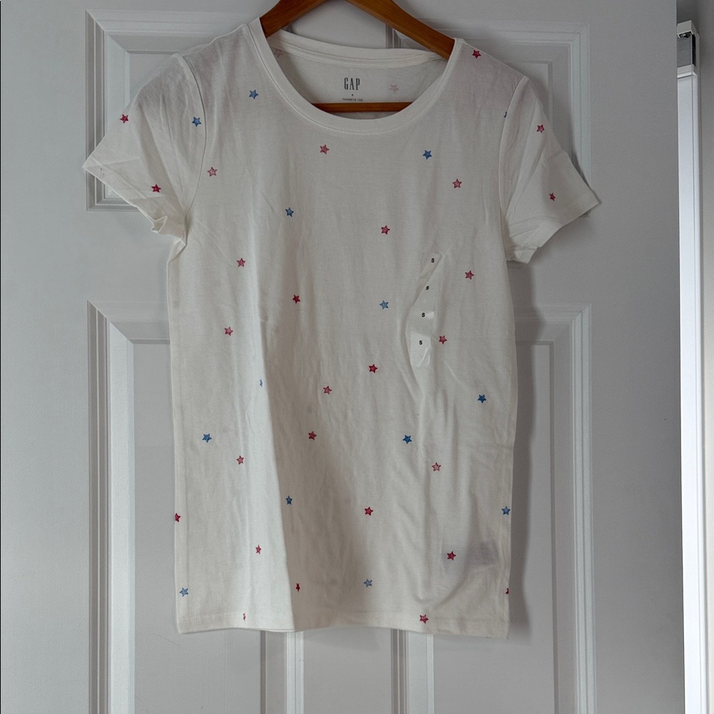 GAP Women’s White Tee with Colorful Stars